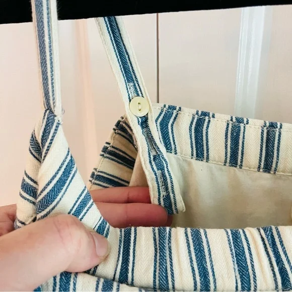 -Madewell Linen Blend Cold-shoulder Jumpsuit, Size L - Picture 8 of 10